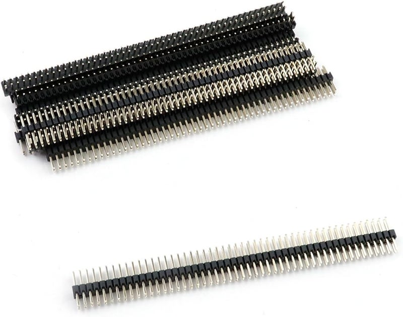 Dahszhi Double Straight Row Pin Header Strip 50Pin 1.27mm Pitch Connector Kit PCB Pin Strip - Image 1